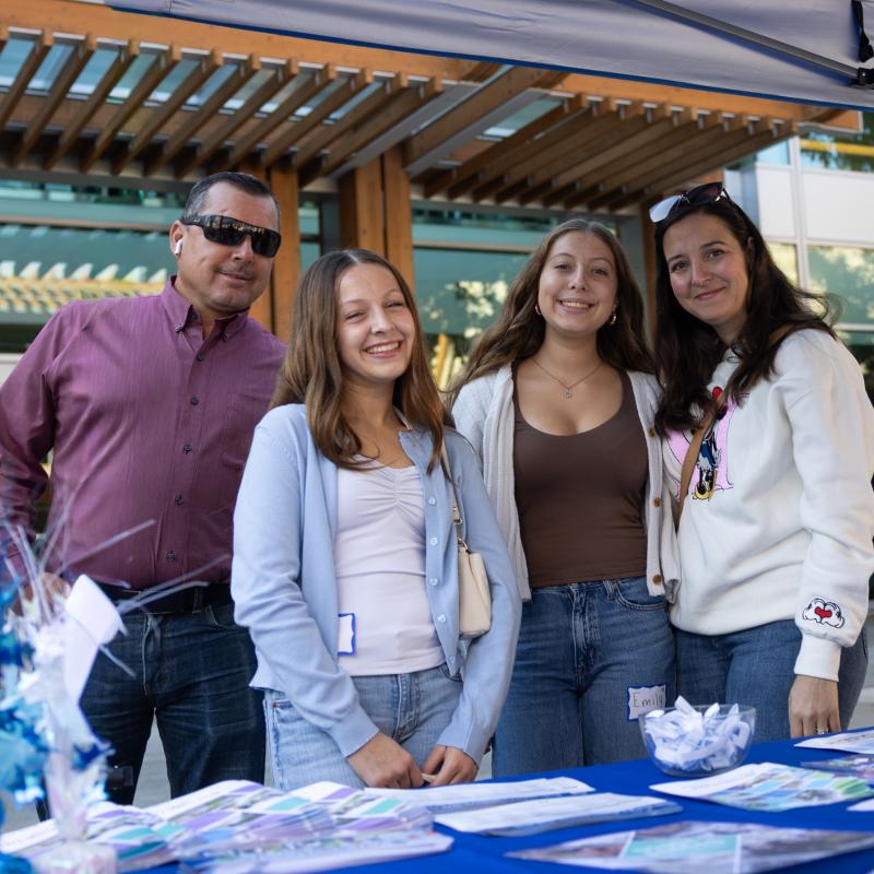 Family on Sonoma State Campus
